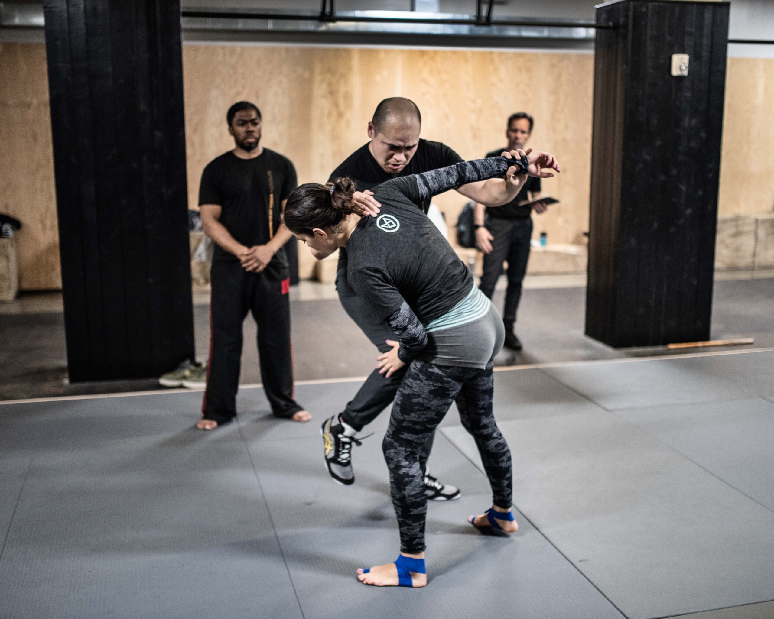 KMI students working through a technique in class